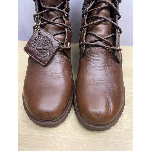 Vintage Timberland Checkers Pattern Women’s Boots Leather Size 6M 173281926 - Picture 4 of 10